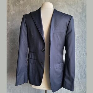 FRATELLI TALLIA DI DELFINO Navy Suit Jacket Blazer Size 36 Wool 360 Sports Coat